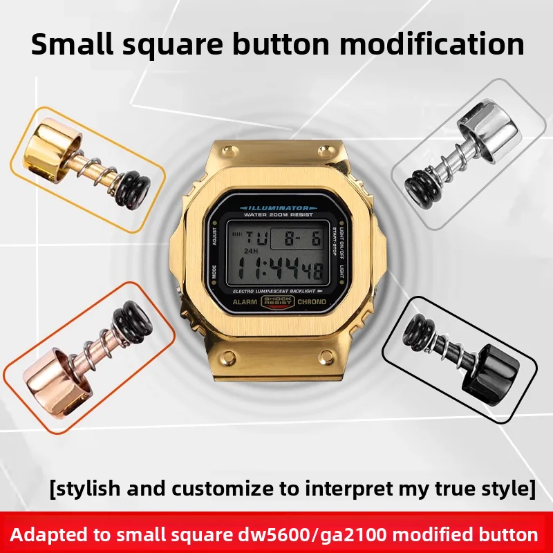 DW-5600 Watch button  For Casio DW5600 GA-2100 GA2110 GMAS2100 GA2100 Modification Replace Metal Button Key Accessories tool