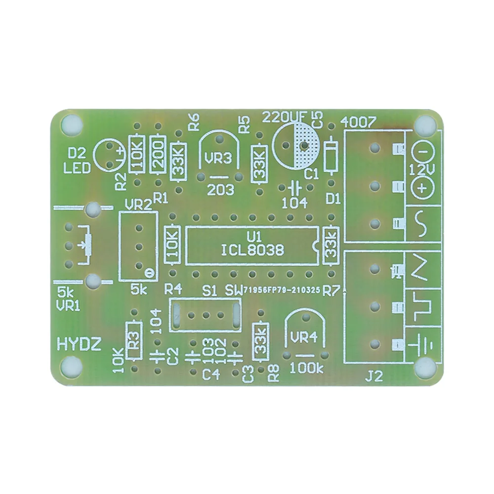 ICL8038 Monolithic Function Signal Generator Module DIY Kit Sine Square Triangle Frequency Generator Capacitor Inductor
