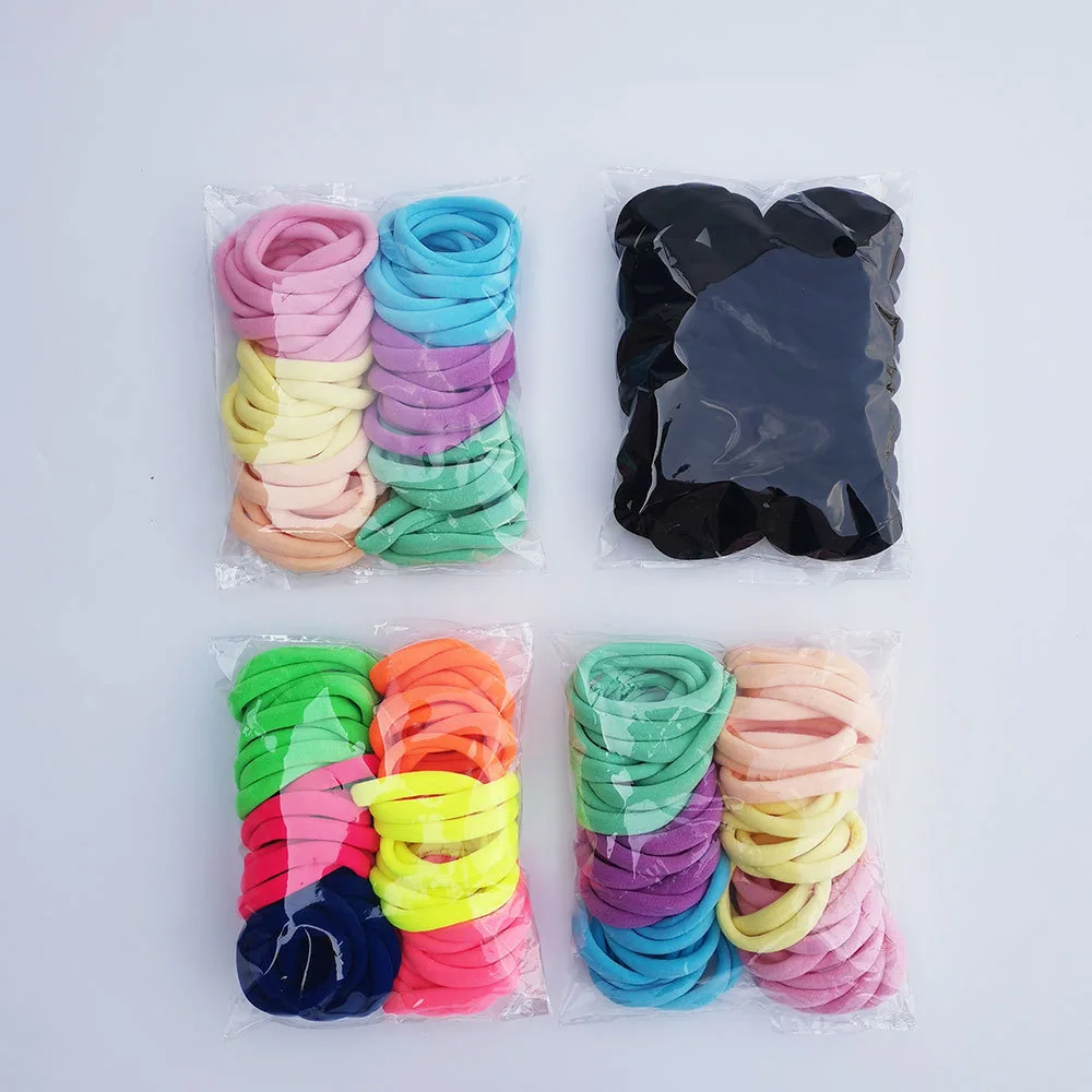 50Pcs 4cm Hair Accessories for Women Hair Ring Rope Traceless Girls Gum Springs Elastic Hairbands Headdress Ties Rubber Bands