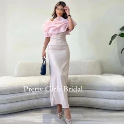 Arabic Vintage Formal Wedding Dresses Off the Shoulder Ruffles Satin Customized Simple Classic Elegant Bride Gowns Party Women