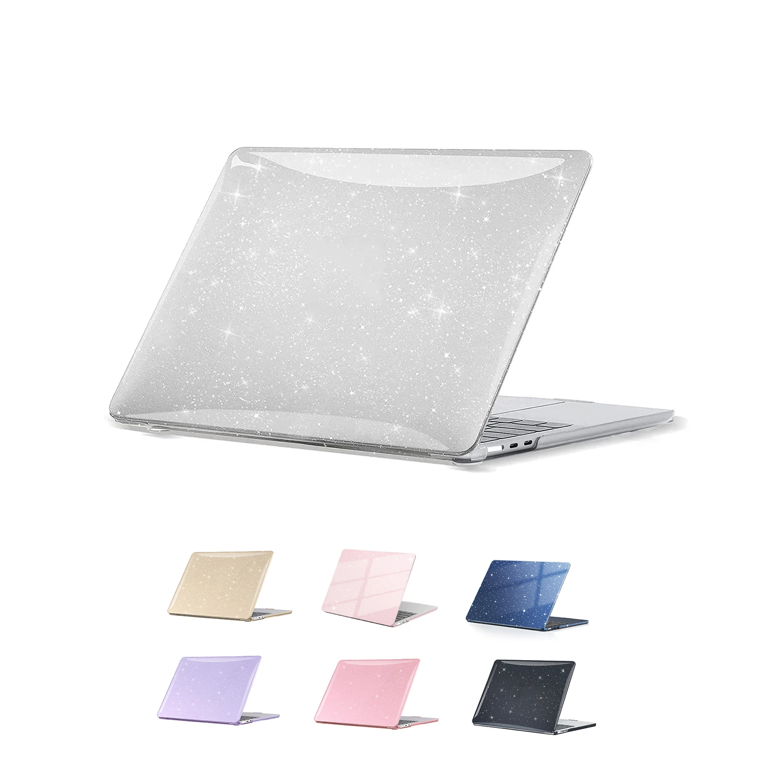 

EooCoo Case for MacBook Air 13 inch M4 2025 2024-2022 Release M3 M2 A3240 A3113 A2681 for Mac Air 13.6 inch Glitter Hard Shell