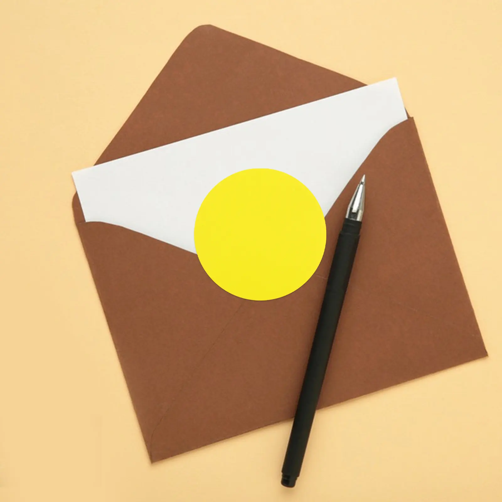 

2 Rolls Colored Thermal Labels Roll Self-Adhesive Round Stickers for Present Notes Shipping Labels Printable Waterproof