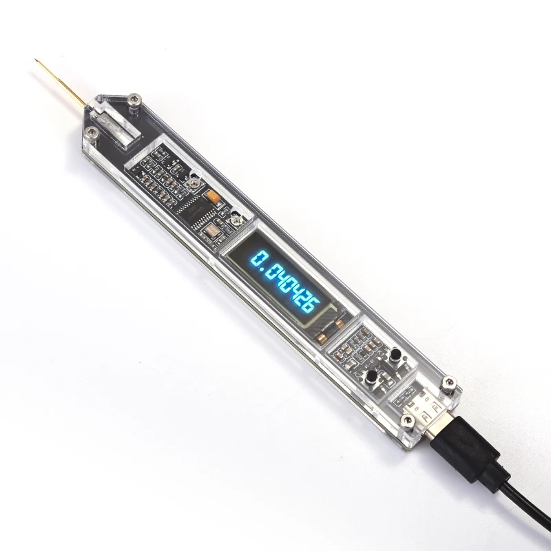 200 هرتز إلى 100 ميجا هرتز القلم نمط تردد متر OLED عرض عالية الدقة عداد التردد لقياس الترددات اللاسلكية هام جهاز الإرسال والاستقبال اللاسلكي #5