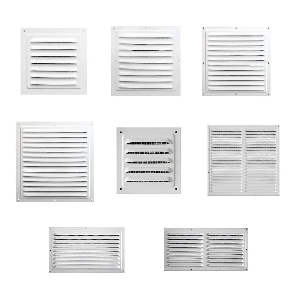 Aluminum Alloy Air Vent Grille Air System Net Cover Screen Exhaust Outlet Window Square Vent Heating Cooling Vents Plate