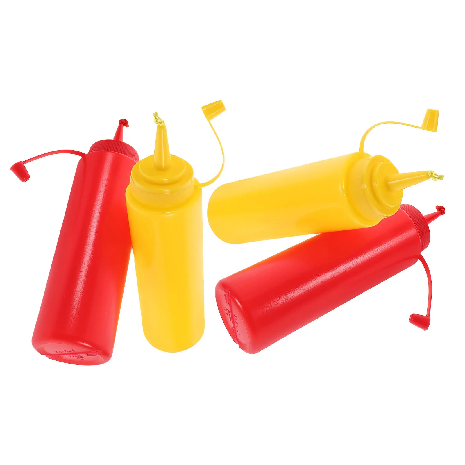 

4Pcs Fake Ketchup Mustard Bottles Prank Set Realistic Squirting Dispenser for April Fools Day Party Supplies Festival Prank