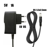 AC 100-240V DC 5V 1A Power Adapter Converter With Female Power Supply Charger EU US Plug For LED Light Strips