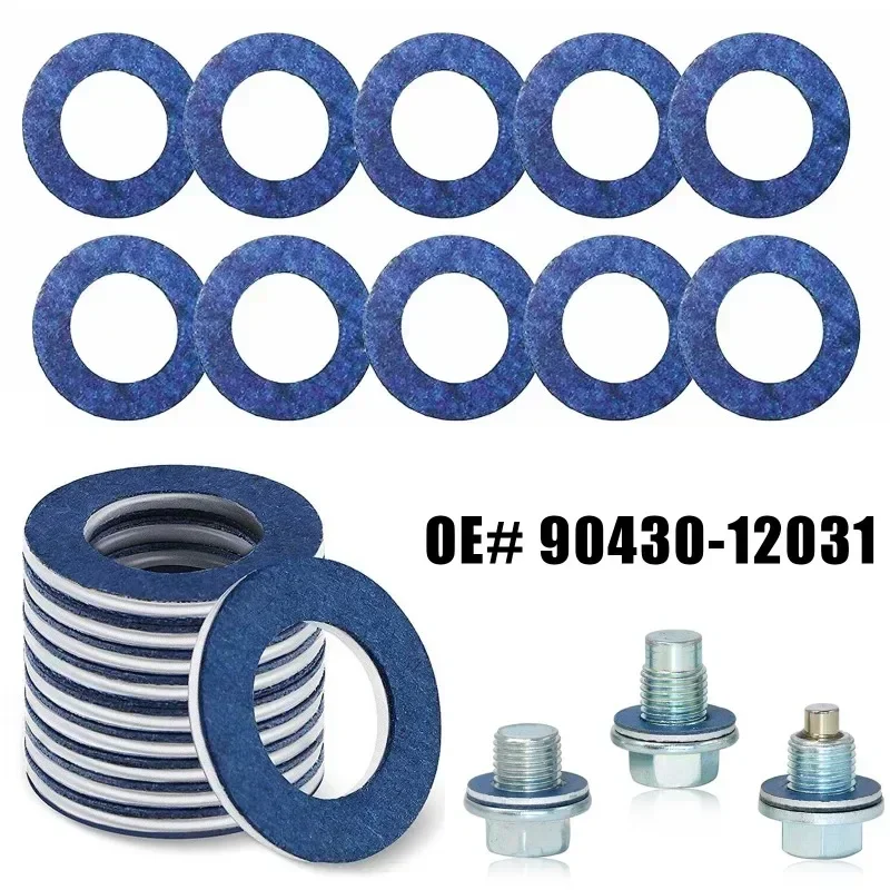 10PCS Car Oil Drain Screw Gasket Rings Oil Pan Oil Drain Plug Seal For Toyota Camry Corolla Rexroth Sas 90430-12031 Wear Parts