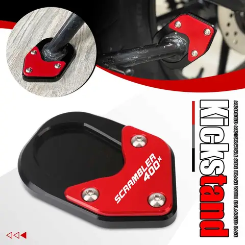 For Scrambler 400X Speed 400 2024 2025 NEW Motorcycle CNC Kickstand Foot Side Stand Extension Pad Support Plate Enlarge Stand