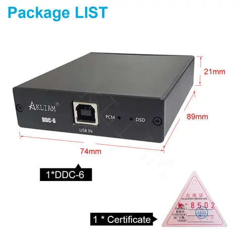 AkLIAM DDC 6 CRYSTEK CCHD 957/575-25 XMOS XU208 USB Digitalt Gränssnitt Ljudkort DSD256 PCM I2S Utgång Ljud USB DDC Omvandlare 12 best sales julafton - №2