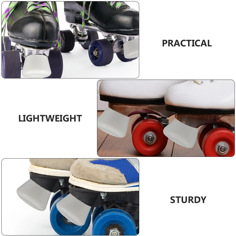 

1 Set Head For Roller Skates Adjustable Toe Stopper With Large Braking Area Sturdy Lightweight Wear-Resistant Brake Block Roller