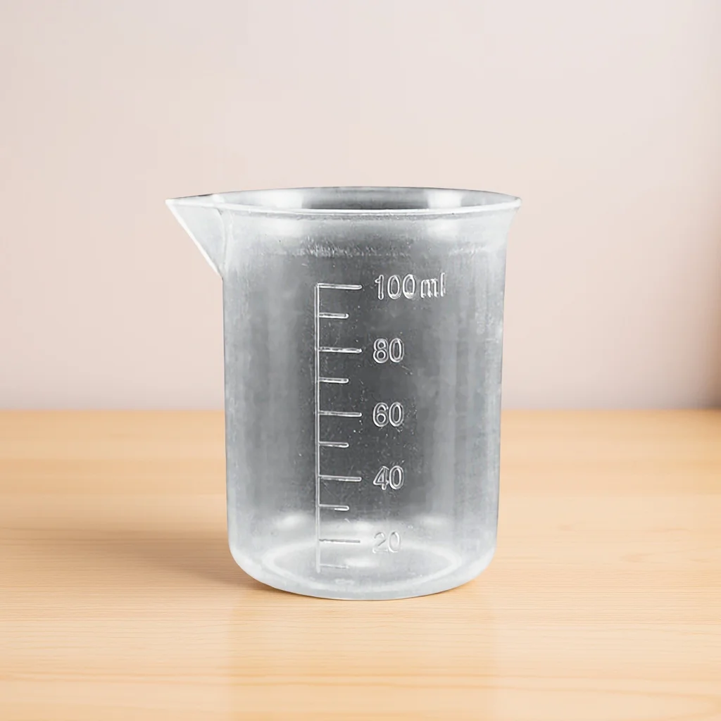 

100Ml Beaker Cup Reusable PP Plastic Graduated Measuring Container for Laboratory and Domestic Use Plastic Beaker Cup