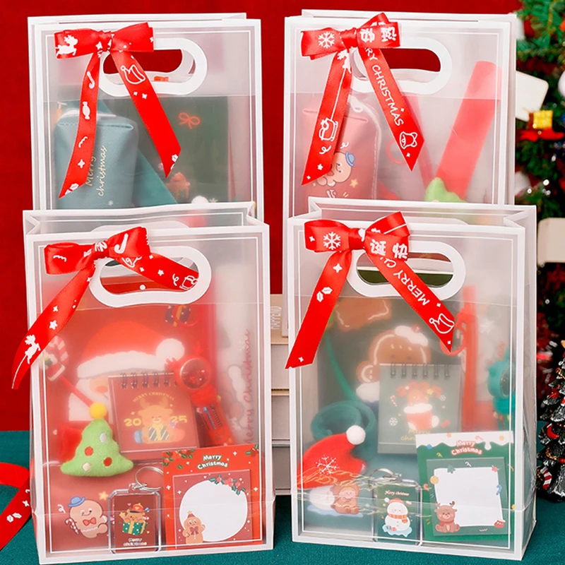 1 مجموعة عيد الميلاد القرطاسية مجموعة الكرتون موضة طالب أدوات الكتابة قلم حبر جاف ملاحظة الوسادة اللوازم المكتبية هدايا العيد