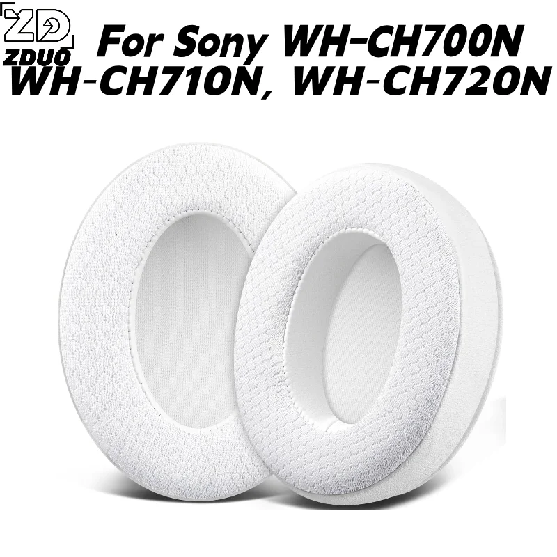 For Sony WH-CH700N WH-CH710N WH-CH720N Headsets, Mesh Spliced Protein Leather Ear Cushions, Soft Memory Foam Earmuff Replacement - view 5