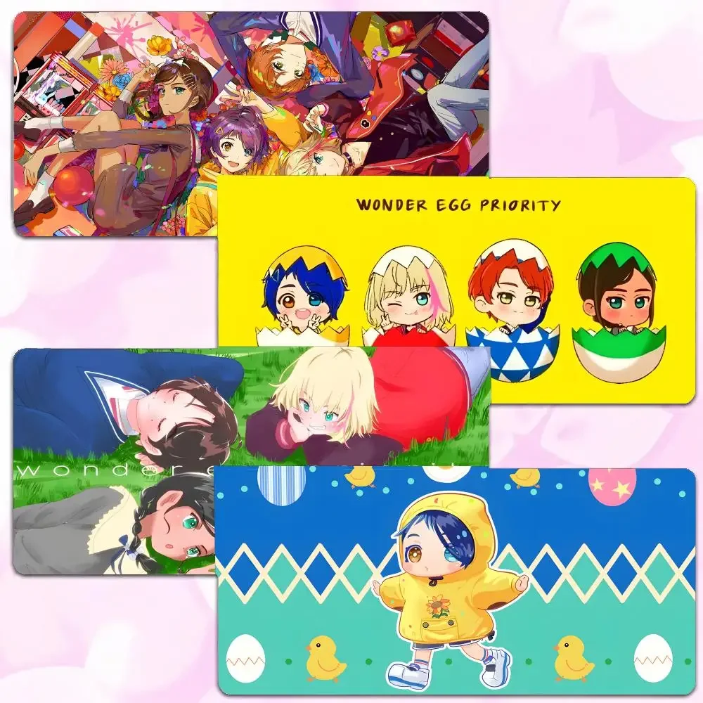 Alfombrilla de ratón de anime fantasy W-Wonder Egg Priority, alfombrilla de escritorio para juegos con borde grueso, alfombrilla de ratón para PC de gran tamaño, decoración del hogar