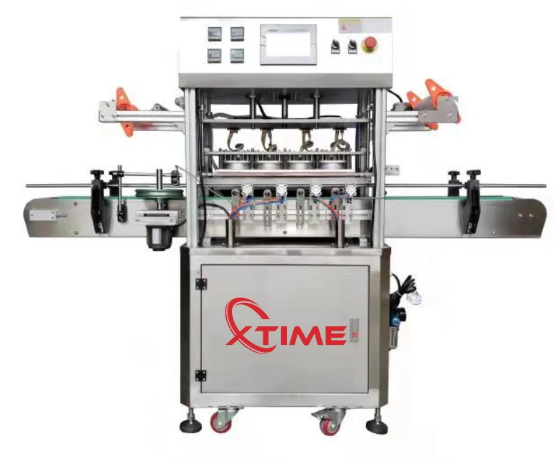 High Efficiency Automatic 8-head Plastic Film Sealing Machine Roll Film Sealer Potato Chip Jar Roll Film Sealing Machine