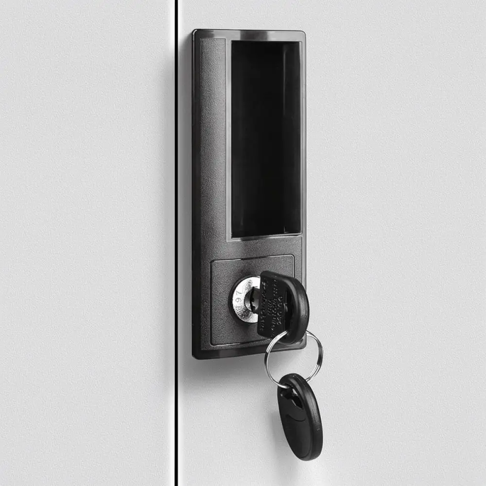 Plastic Handle Security Lock For Steel Filing Cabinets Wardrobe Doors Replacement Drawer Latch Hardware Kit