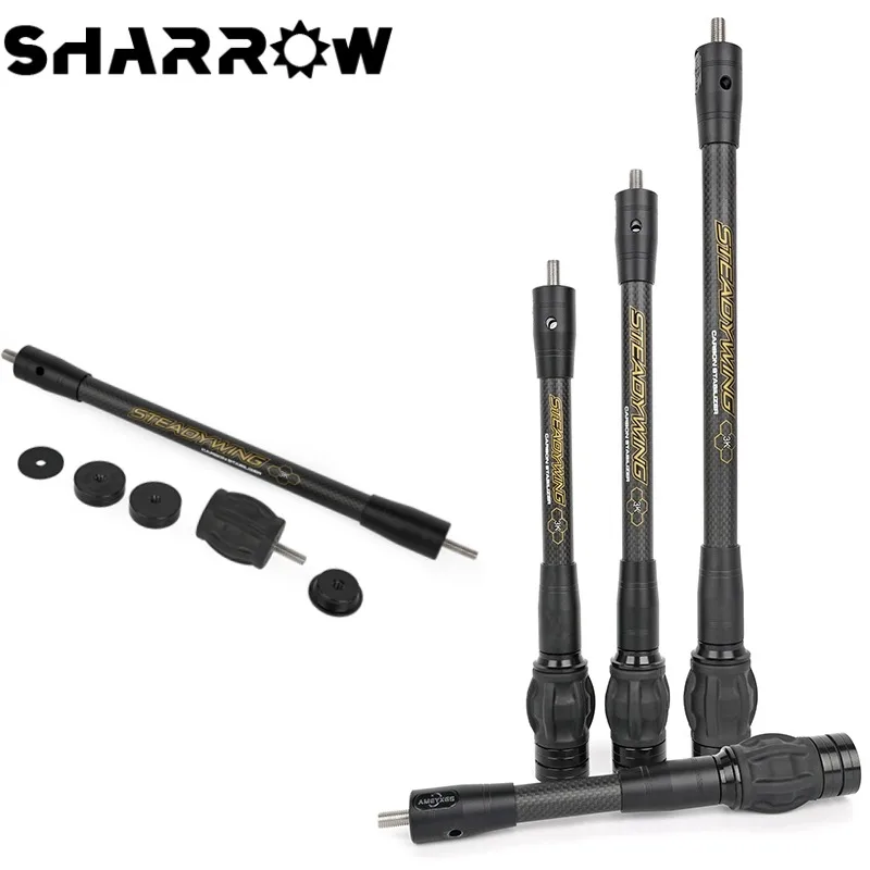 6/8/10/12inch Archery Bow Stabilizer 3k Carbon Fibre Balance Rod Shock Absorber for Bow and Arrow Hunting Shooting Accessories