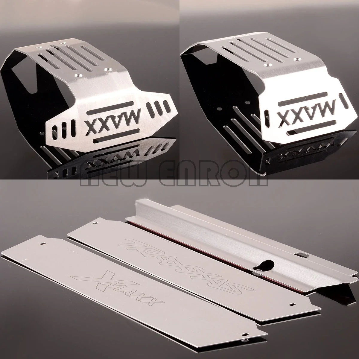 

Front&Rear #7744 Hollow Stainless Steel Chassis Armor Skid Plate Set FOR 1/5 Traxxas X-Maxx XMAXX 6S 8S 77086-4