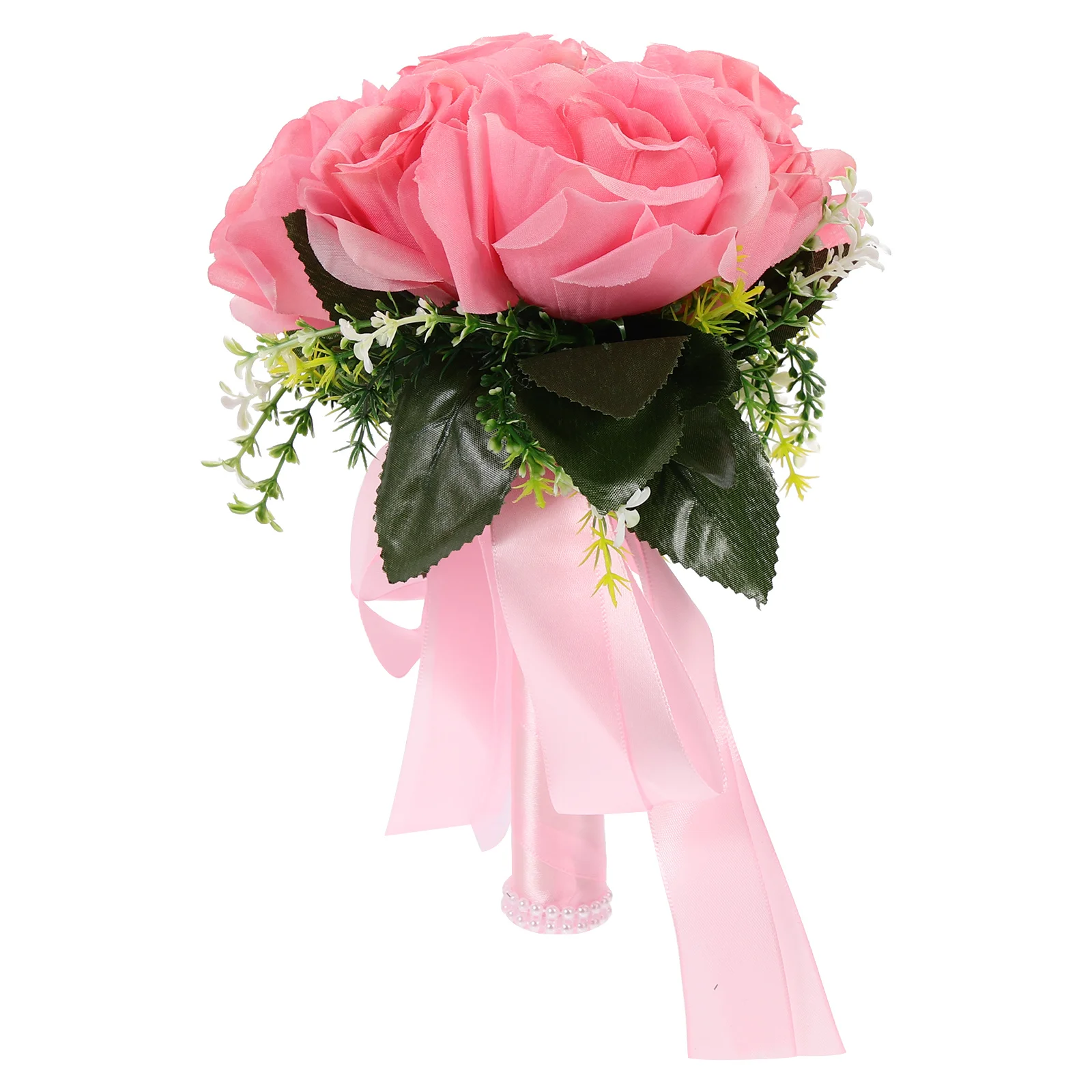 

Simulated Flower Bouquet Realistic Imitation Roses for Wedding Bridal Holding Bouquet Party Decor DIY Fake Rose Decors