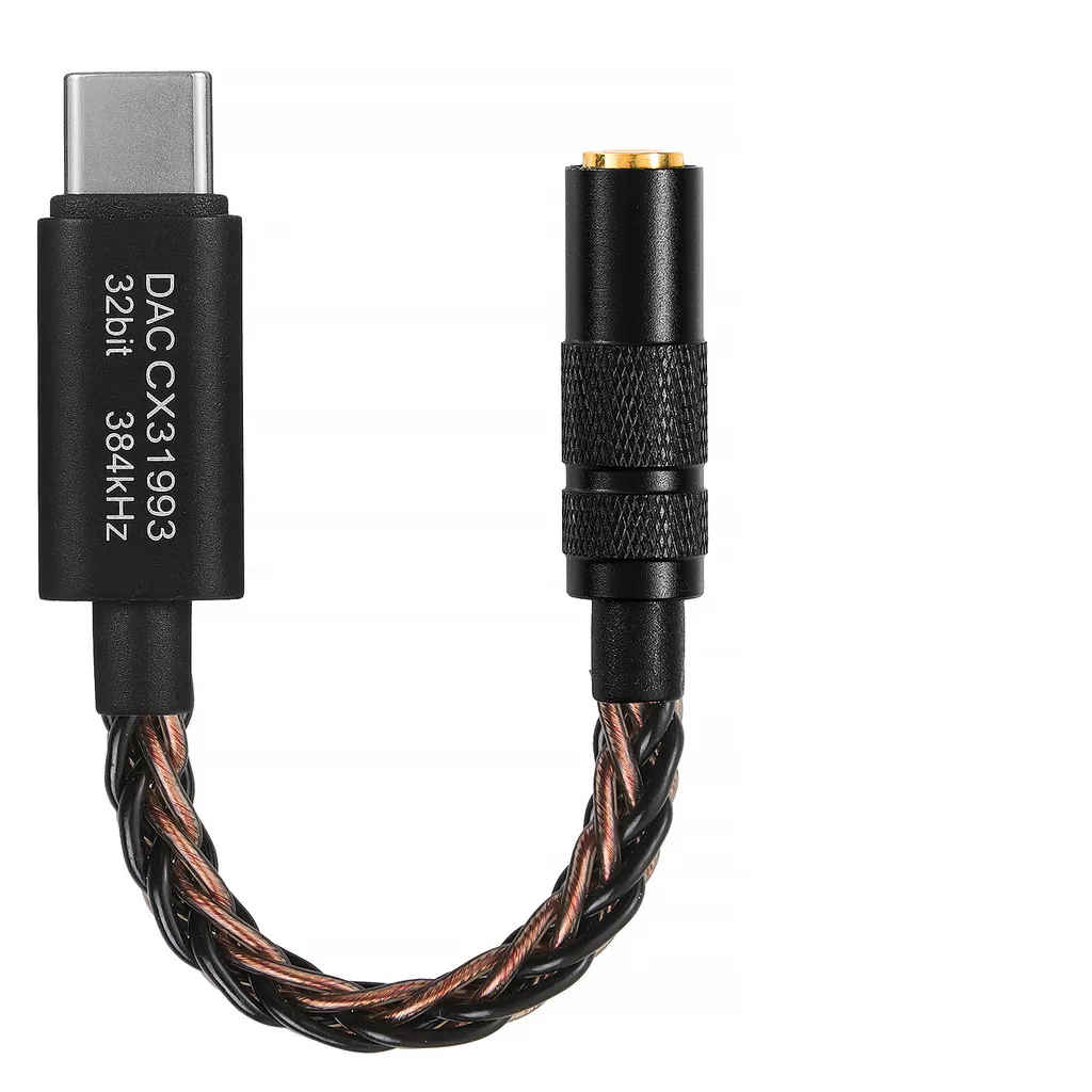Conexant CX31993 HIFI USB Type-C Auricolari DAC Amplificatore per cuffie Uscita da 3,5 mm Adattatore per telefono cellulare USB-C