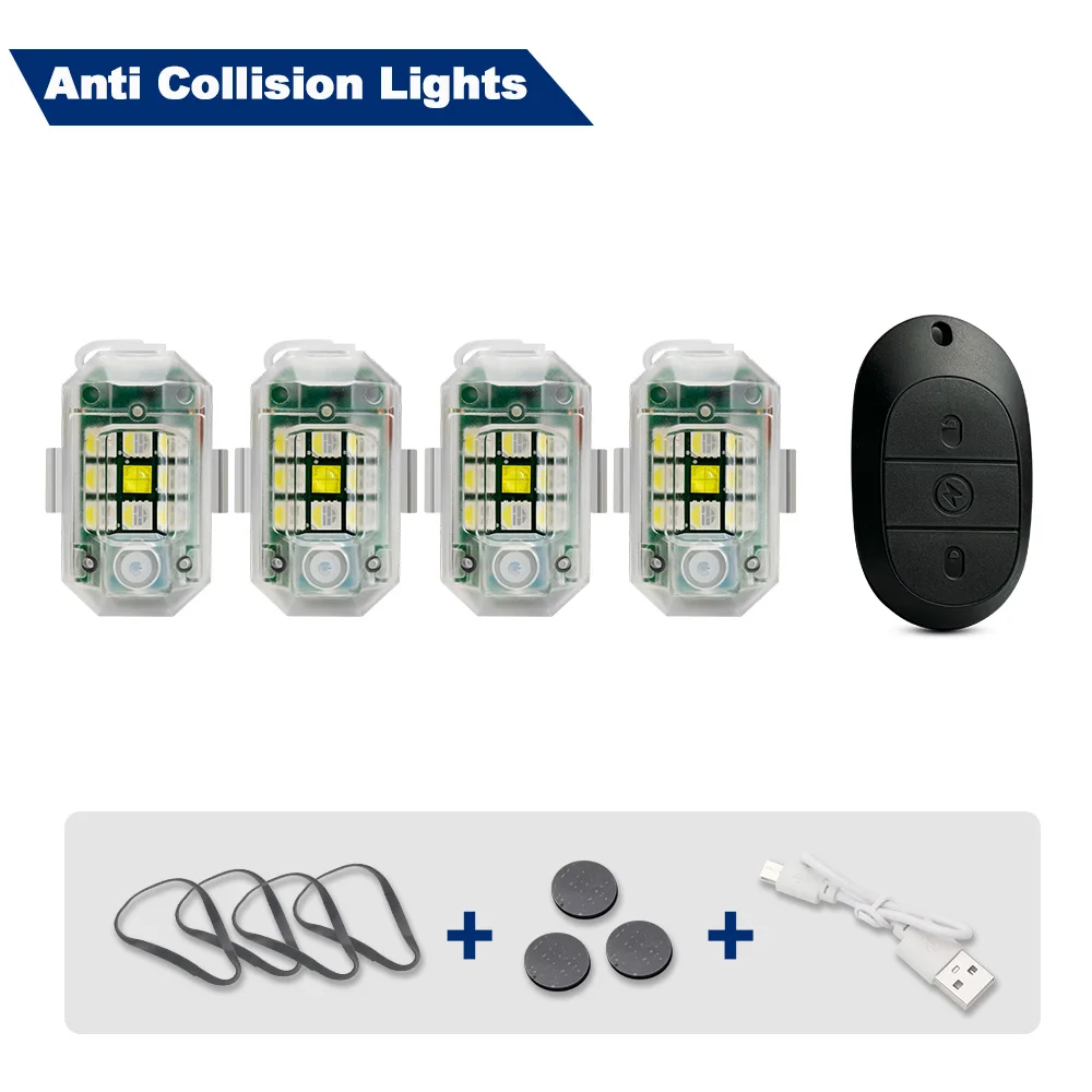 

LED Strobe Drone Lights 7Color Motorcycle Flash Led Anti-collision Warning Lamp Waterproof Wireless Remote Control For Car Bike
