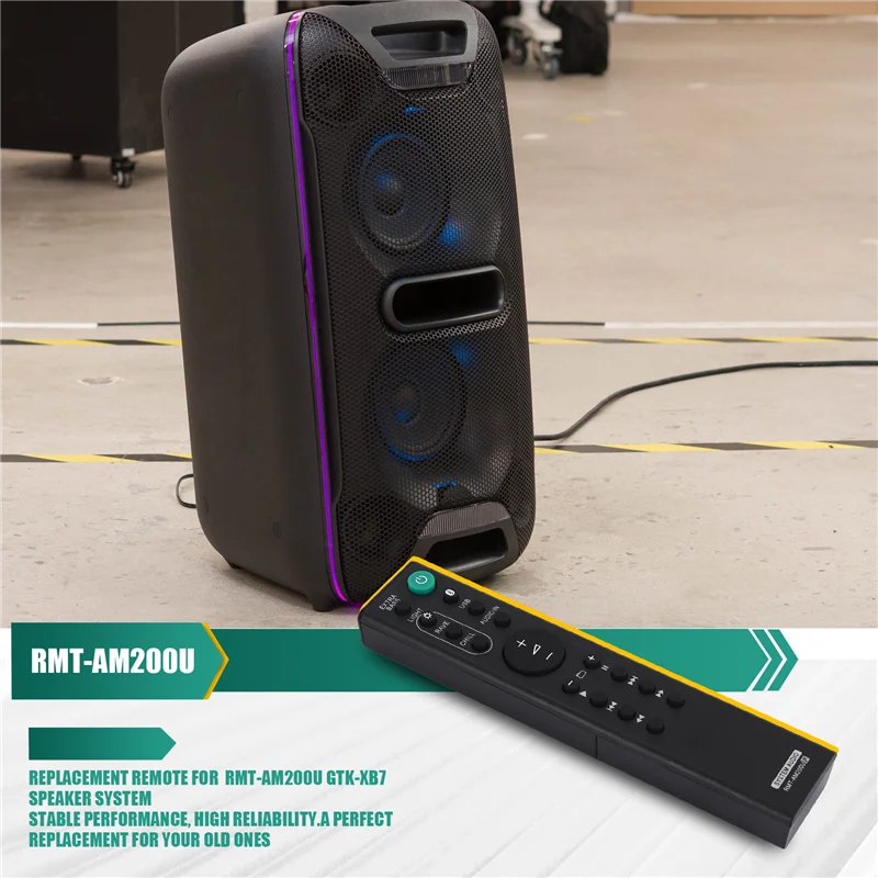New Replacement Remote For Sony RMT-AM200U GTK-XB7 Speaker System