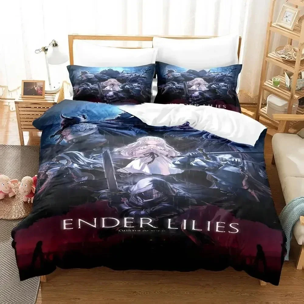 Ender Lilies Quietus of the Knights Bedding Set Boys Girls Twin Queen Size Duvet Cover Pillowcase Bed Kids Adult Home Textile