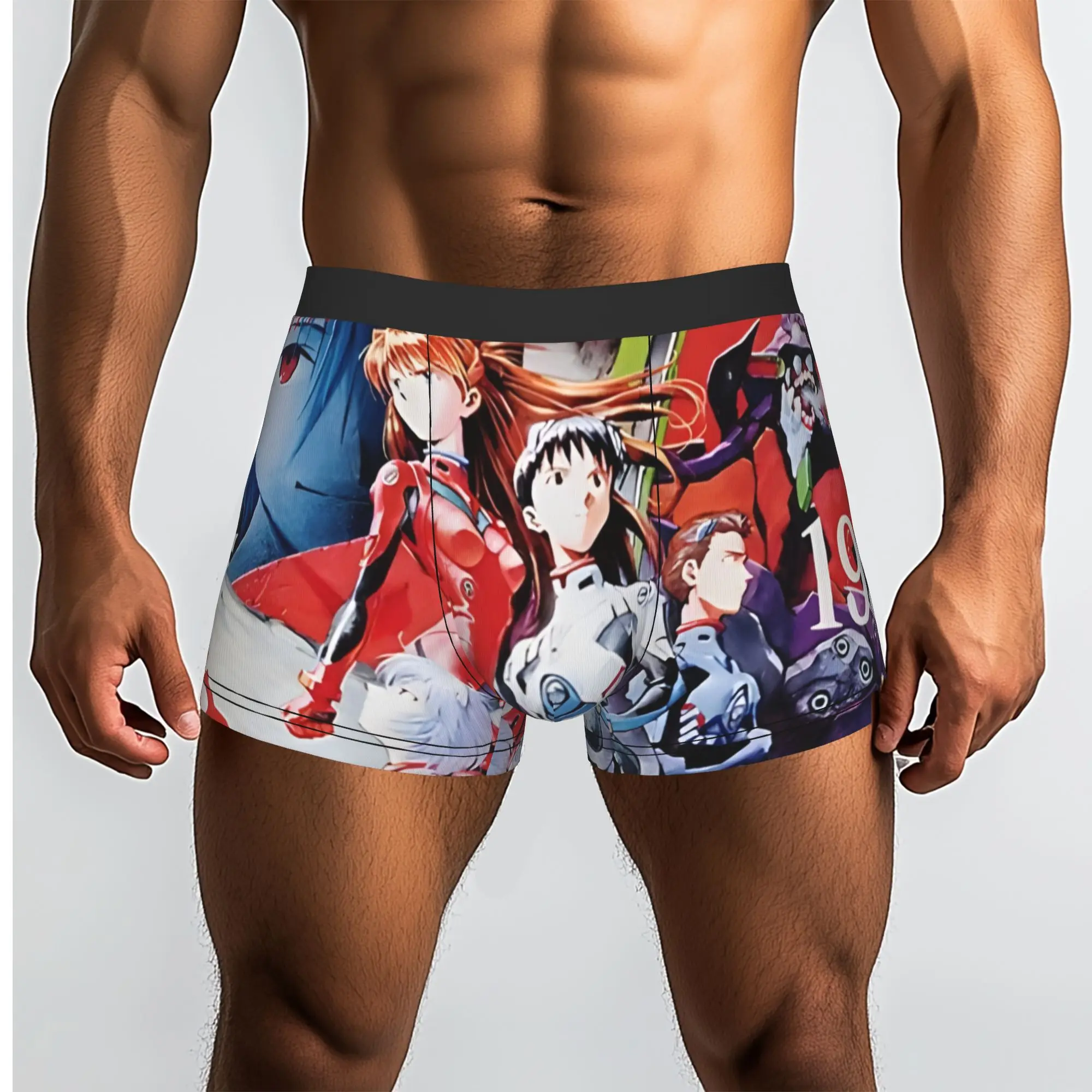Evangelion DEATH Bandai EVA Underpants Homme Panties Man Underwear Comfortable Shorts Boxer Briefs