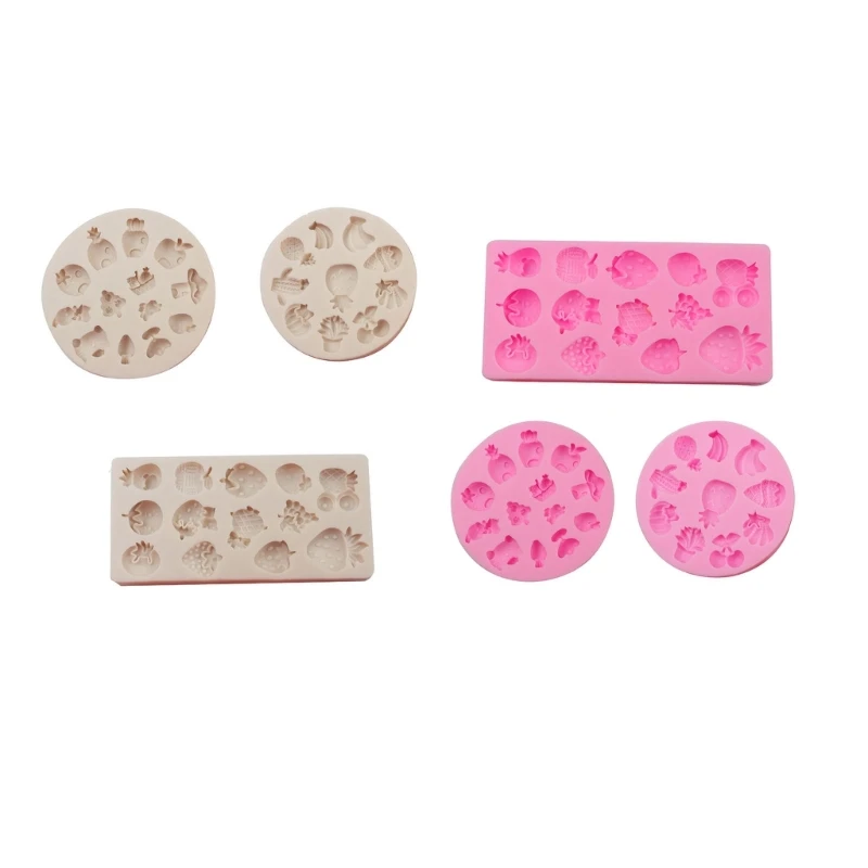 

Silicone Fondant Mold Fruit Series Cupcake Chocolate Candy Mould Cake Decorating Tool Party Supplies Pastry Tools