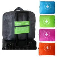 30L Large Capacity Folding Waterproof Travel Bag Fashionable Oxford Cloth Travel Bags Handbag Trolley Travel Stereo Storage Bag