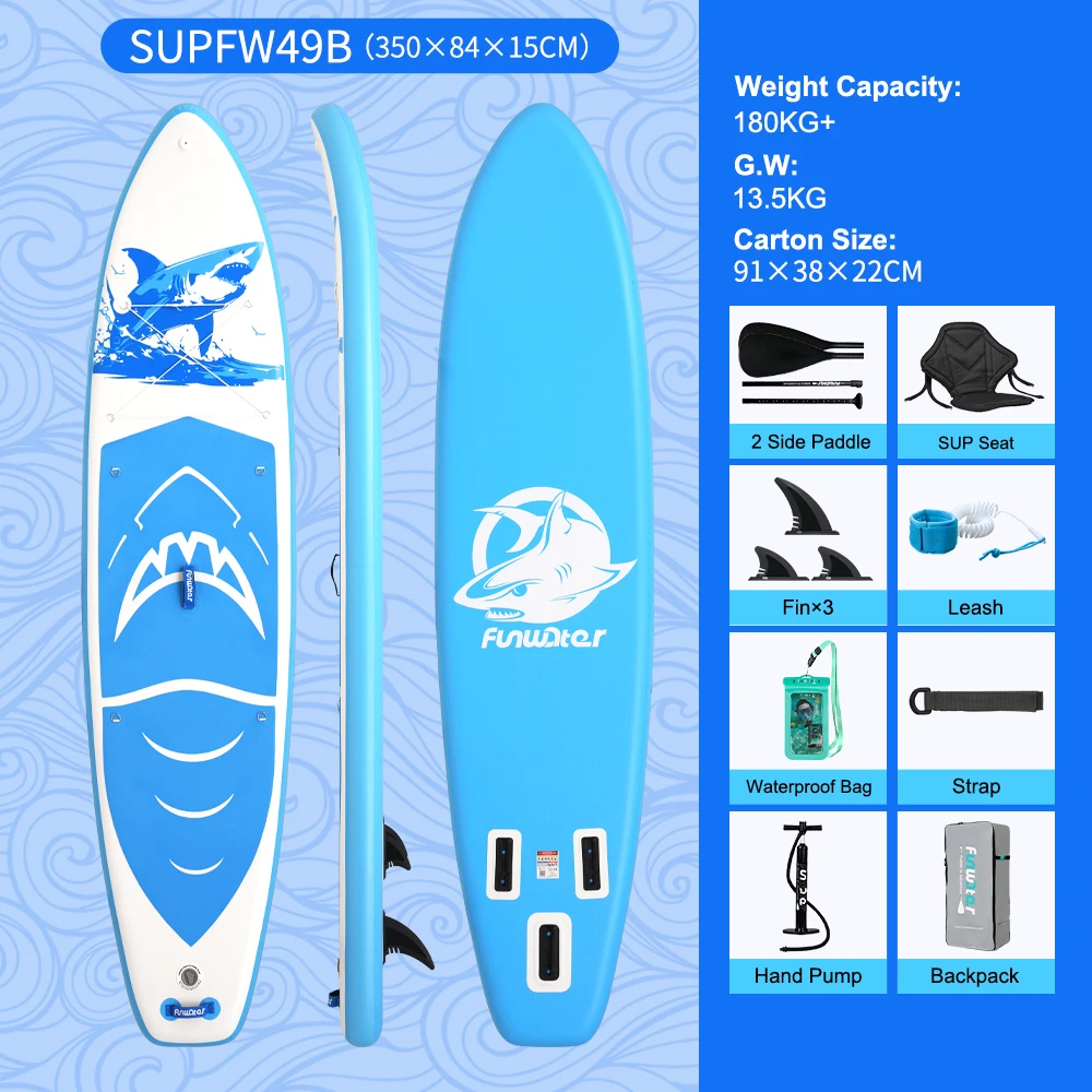 FunWater Stand Up Paddle Board Opblaasbaar Paddleboard Surfplank Surf Sup Board Antislip Watersport Paddleboard