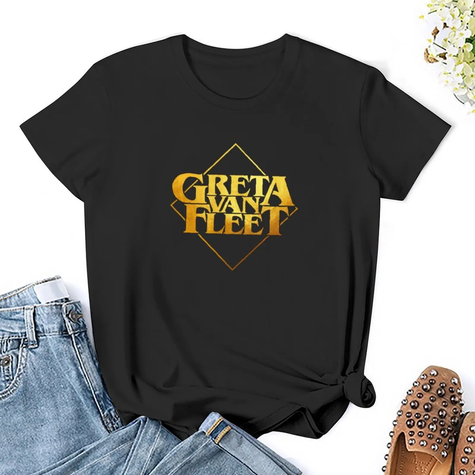 Love all gsd67>>Greta , Van Fleet T-shirt summer top aesthetic clothes plus size t shirts for Women loose fit