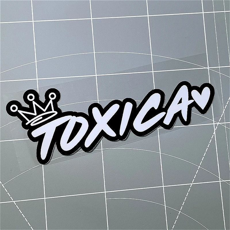 Spanish TOXICA Crown Vinyl Sticker Universal Decal For Motorcycle Fuel Tank Car Bumper Fairing