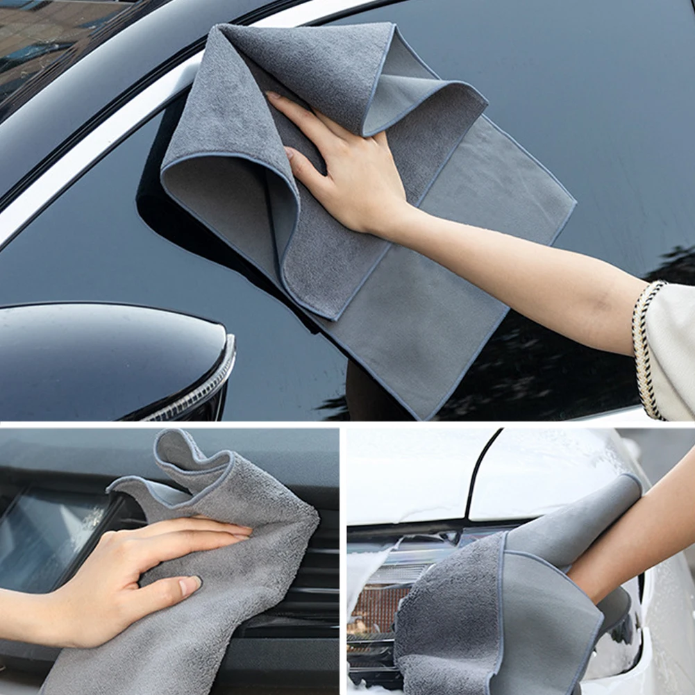 

Super Absorbent Car Natural Chamois Leather Soft Microfiber Double Sided Auto Home Cleaning Quick Wash