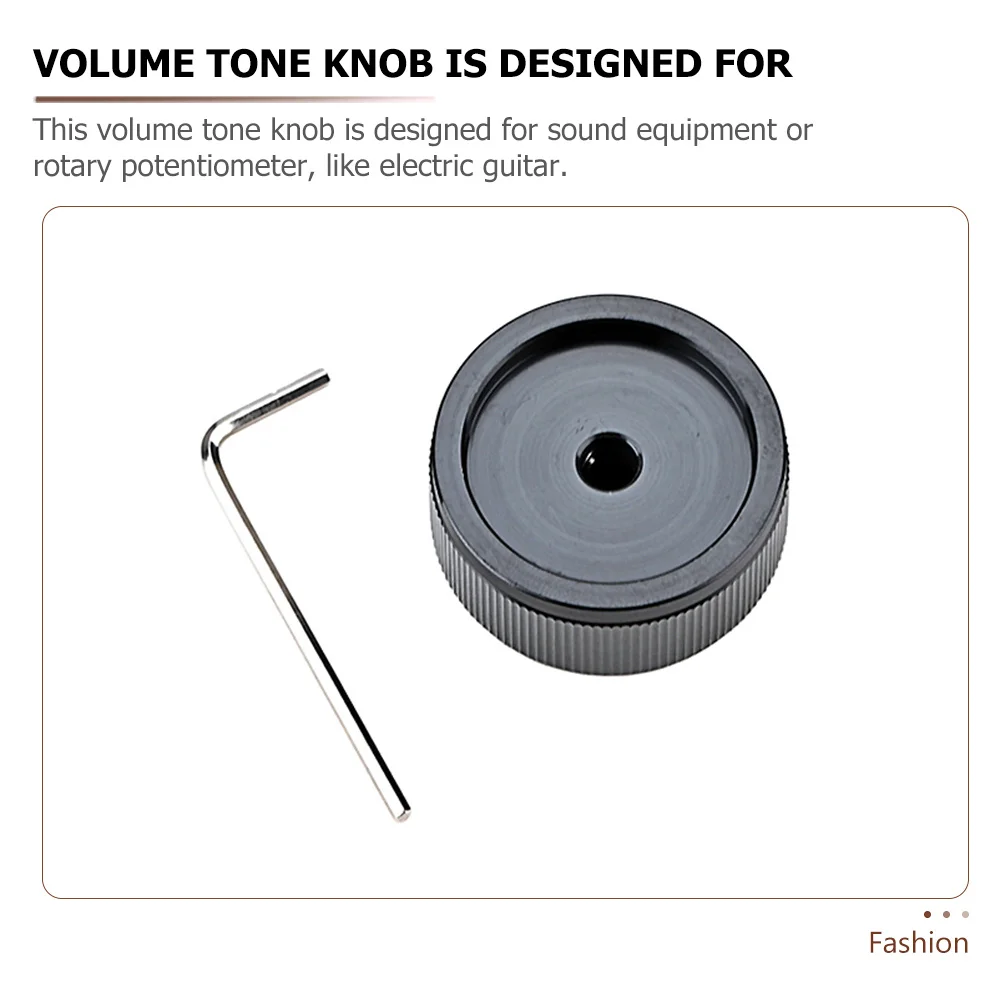 

Black Aluminum Guitar Knobs Potentiometer Volume Tone Control Knurled Adjustable for Bass Electric Guitar Amplifier Audio