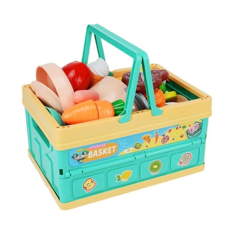 Corte jogar comida frutas vegetais cozinha playset crianças habilidade motora fina fingir brinquedo