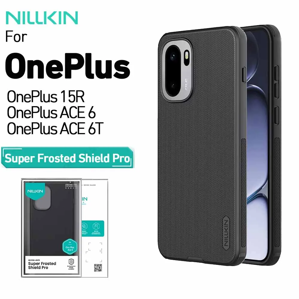 

For OnePlus 15R ACE 6 ACE 6T Nillkin Super Frosted Shield Pro Phone Case Anti Fingerprint Shockproof Back Cover PC+TPU
