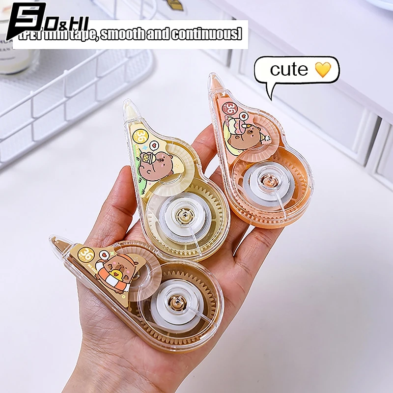 

Cute Capybara Cartoon White Out Corrector Correction Tape Decoration Stickers Stationery Gift Student Stationery Office Supplies