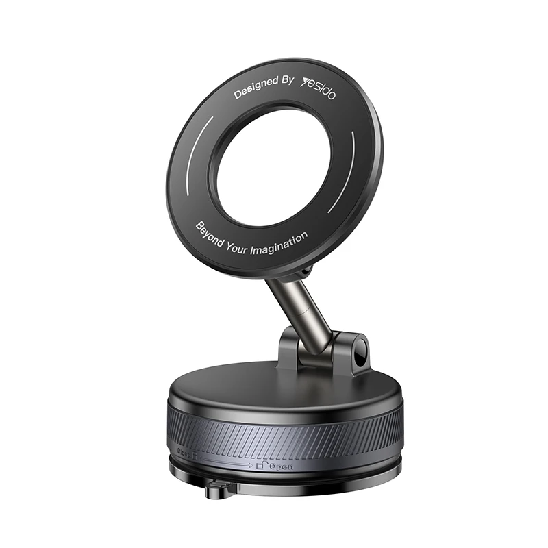 

Yesido 360 Rotation Foldable Clamp Arm Magnetic Vacuum Suction Cup Car Phone Holder Innovative Design C228