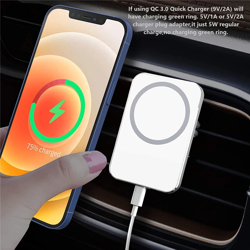 Magnetyczna bezprzewodowa ładowarka samochodowa 40 W do MacSafe iPhone 15 14 13 12Pro Max Xiaomi Samsung Magnet Air Vent Mount Phone Holder Stand