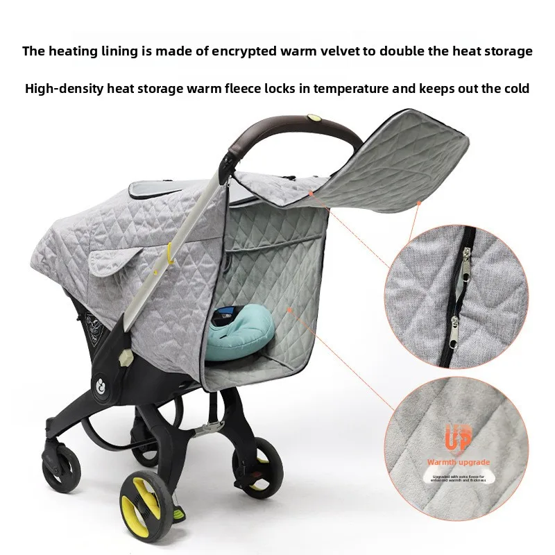 Baby Stroller Windproof Warm Rain Cover for DOONA Cart Safety Seat Windshield Sunshade Cover Winter Baby Stroller Accessories
