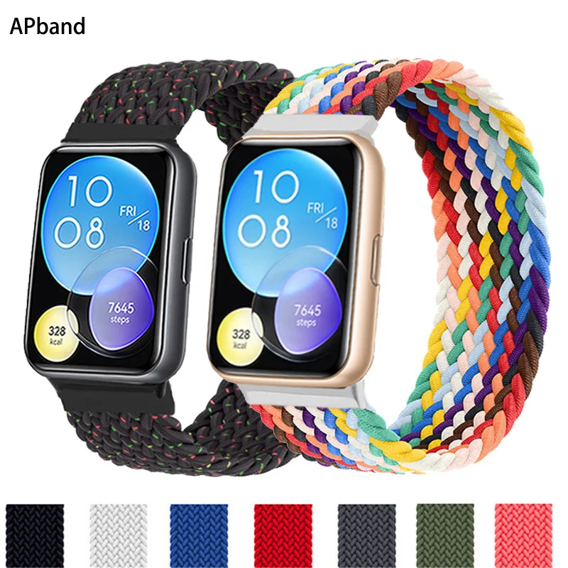 braided solo loop Band For Huawei Watch Fit 2 Strap smartwatch Accessories Nylon Elastic bracelet Correa Huawei Watch fit2 band