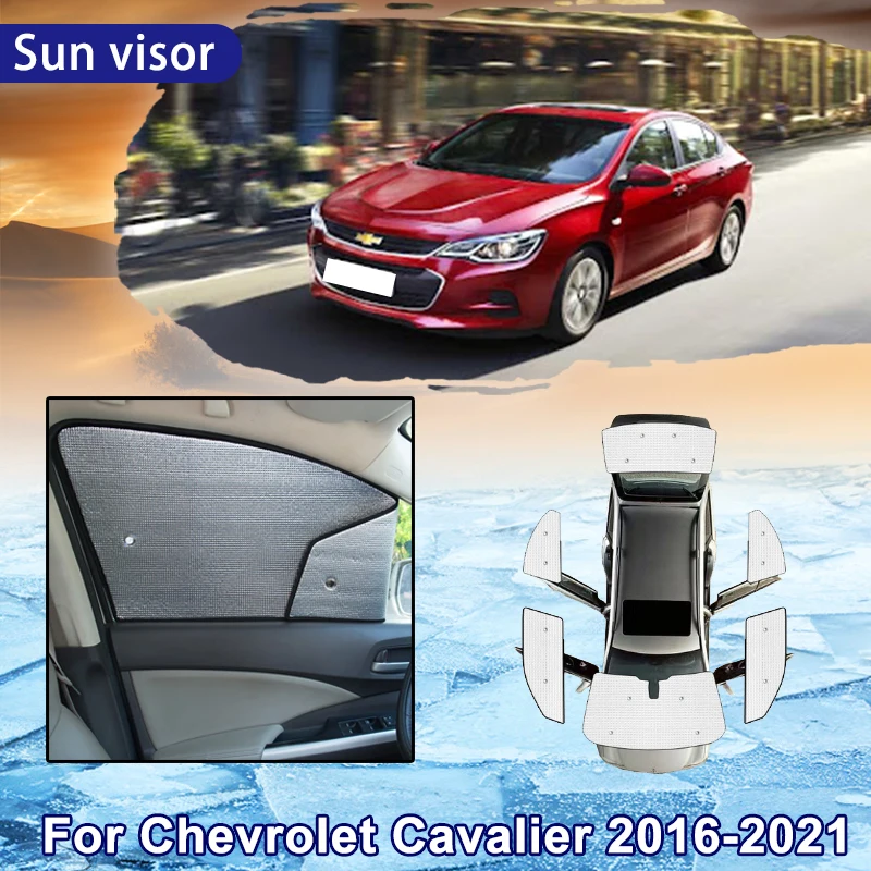 Car Sun Shade For Chevrolet Cavalier MK4 2016~2021 2020 sedan Car Full Coverage Sunshade Windshield Side Window Sunshade Cooling