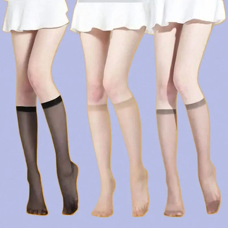 

5/10 Pairs High Stockings Summer Ultra-thin Half-length Invisible Calf Mid-tube Women's Socks Long Stockings Women Stockings