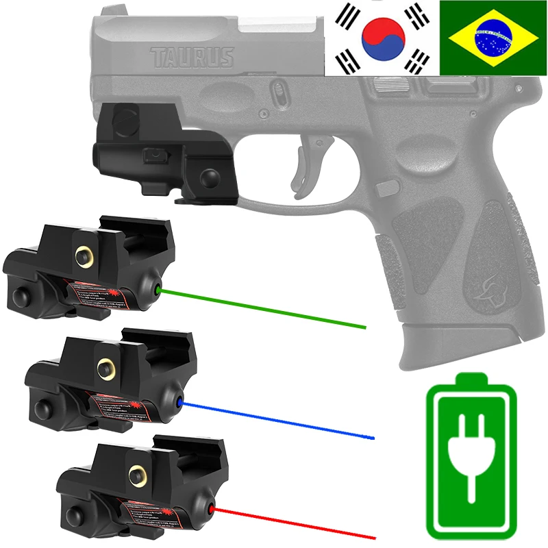 Tactical Self Defense Guns Red/Blue/Green mira laser para pistola for Glock 17 19 20 21 22 23 34 45 Taurus G2C TH9 TH40 TX22