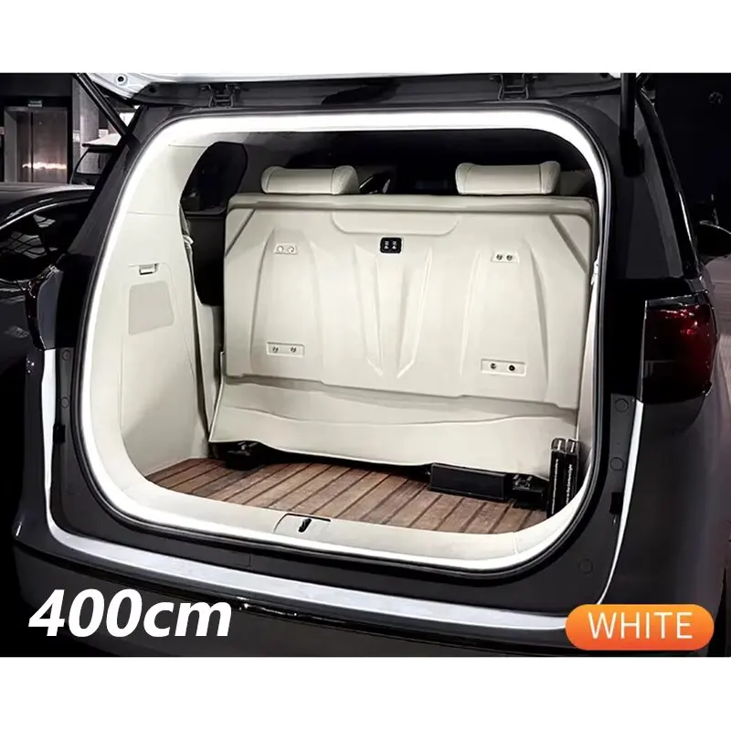 400CM Dynamisches Kofferraum-Fließlicht für SUV/MPV PVC Flexibler Auto-Scanlichtstreifen LED Dekorative Lampe Universal für 12V