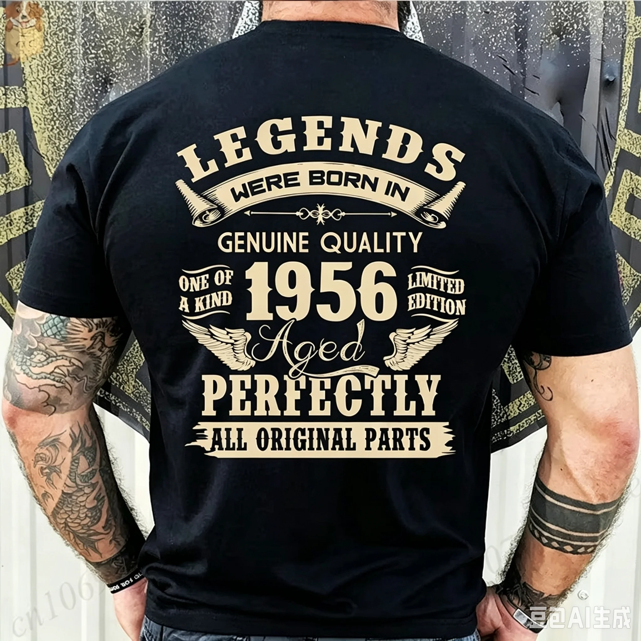Vintage 1956 69th Birthday Men's Tees Birthday Made in 1956 Shirt of Dad Legends Were Born in 1956 Perfectly Shirt Gift for Dad