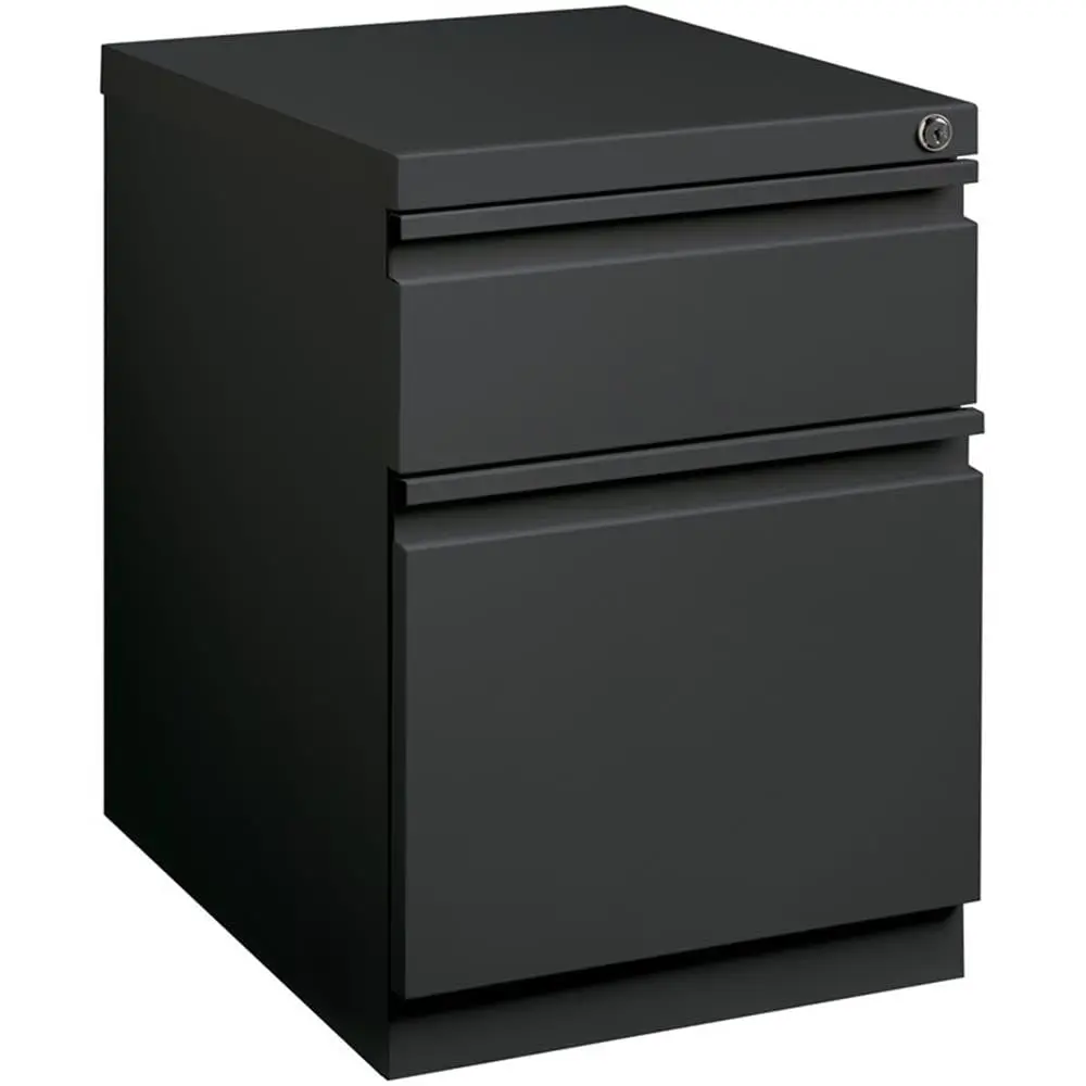

20" Metal Mobile Pedestal Filing Cabinet with 2 Drawers in Charcoal, Customized
