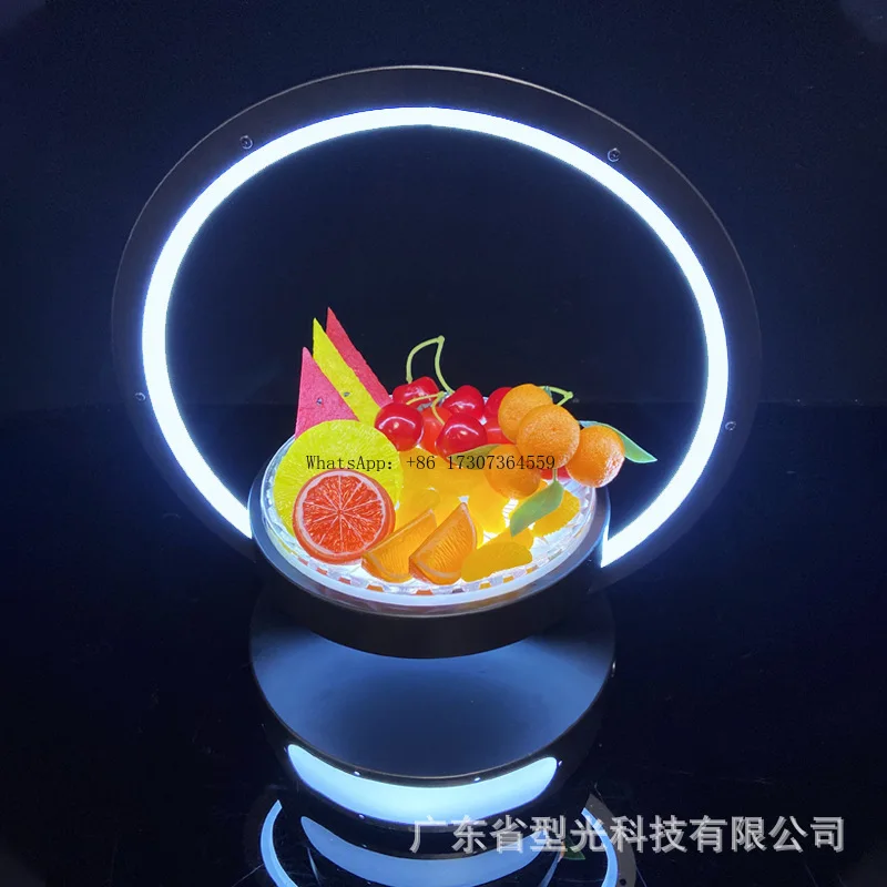 

White light basket fruit plate rack LED bar large fruit basket luminous fruit pot KTV box night snack plate setting