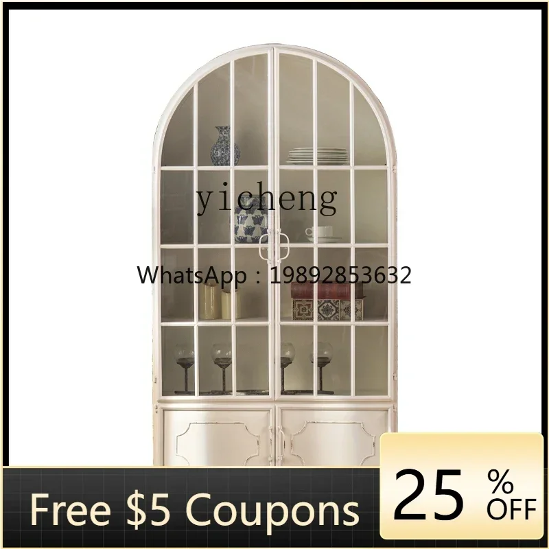 zz النمط الأمريكي الحديد الخشب الصلب المنزل ليغو تخزين خزانة الكتب جدار خزانة مشروبات B & B خزانة اليد #1